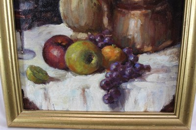 Lot 55 - Attributed to Anna Airy oil on canvas laid down onto board, Still life