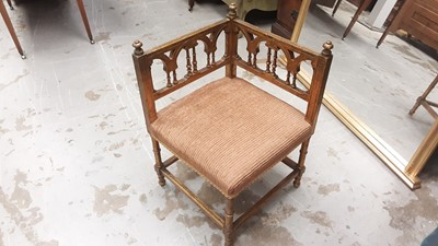 Lot 1289 - Victorian aesthetic movement gilded corner chair