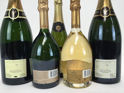 Lot 36 - Champagne - five bottles, Pierre Vaudon 1995 (magnum), another NV, Ruinart and a bottle of Cava