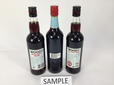 Lot 64 - Rum - thirteen bottles, Wood's 100 Old Navy Rum, 57%, 70cl
