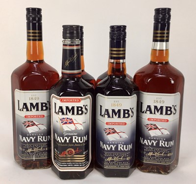 Lot 66 - Rum - six bottles, Lamb's Genuine Navy Rum, 40%, two bottles 1 litre each, the other four 70cl