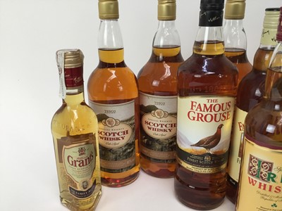 Lot 72 - Whisky - twelve bottles, to include Famous Grouse, The Real Mackenzie, Banoch Brae and others