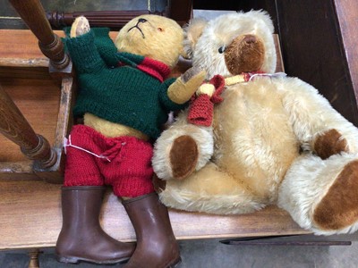 Lot 276 - Two Teddy Bears including 1950's Golden Mohair bear