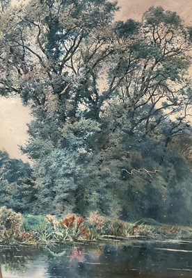 Lot 288 - Conway Lloyd Jones (late 19th century), watercolour, River landscape, signed and dated, 71 x 44cm, glazed frame