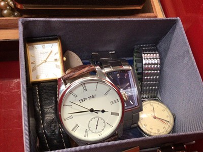 Lot 942 - Group of wristwatches including Mayfair ladies silver watch, Seiko, Citizen etc, silver necklace and bijouterie