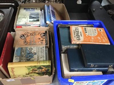 Lot 496 - Three boxes of assorted books to include children's books, aviation related and others