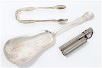 Lot 409 - Pair Victorian Silverer sugar tongs (London...