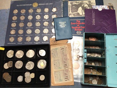Lot 379 - Group of coins including commemorative and football related