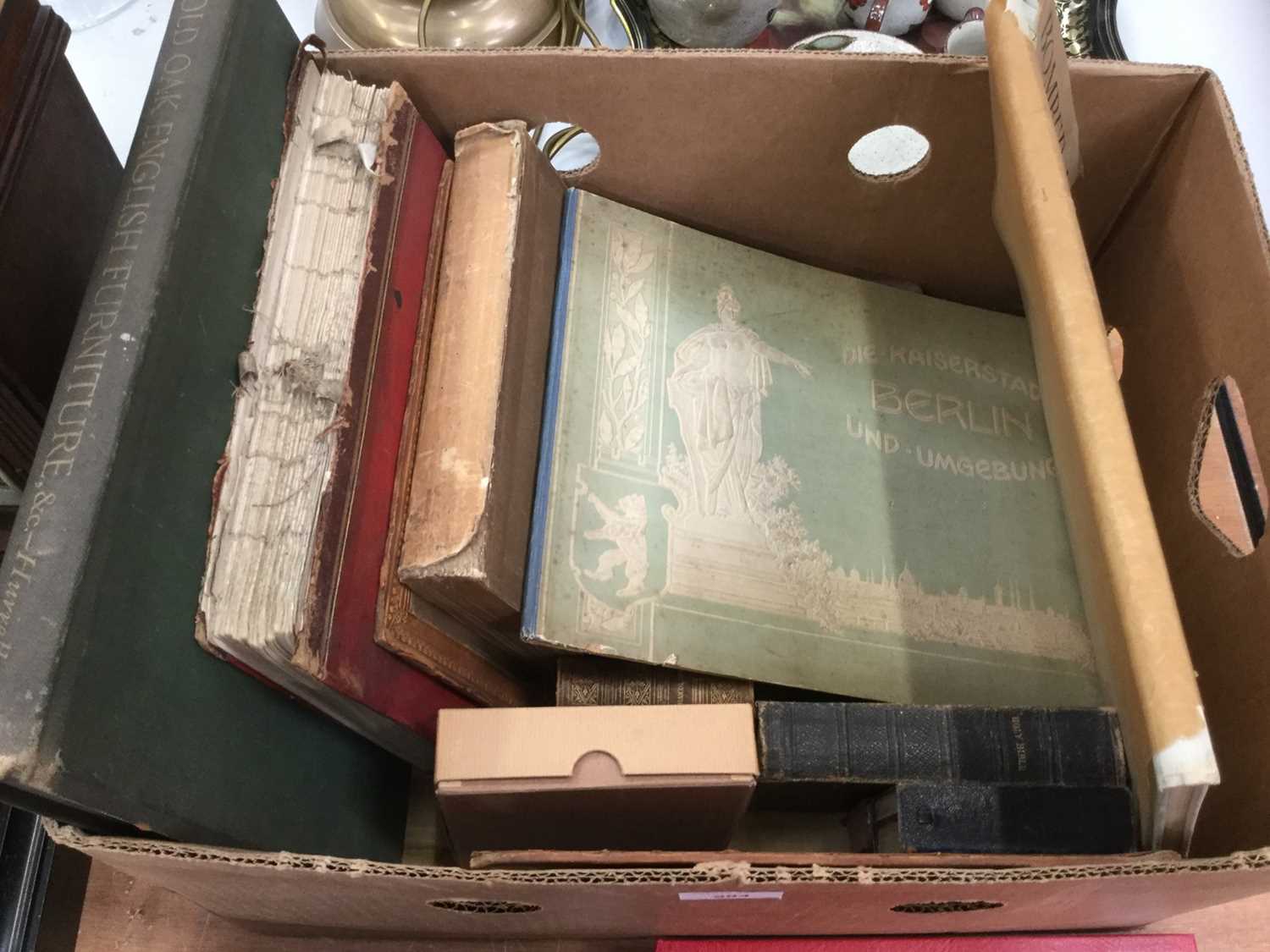 Lot 504 - Books including Old English Furniture, Bibles and others including a Berlin pictorial book