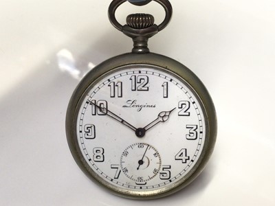 Lot 7 - WWII period Longines pocket watch