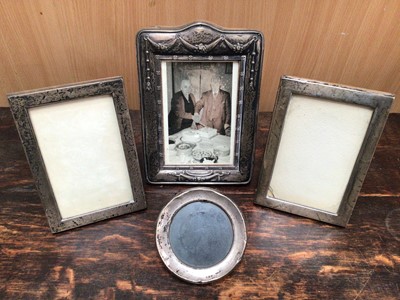 Lot 966 - Four various silver photograph frames