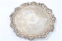 Lot 417 - Victorian Scottish Silverer salver of...