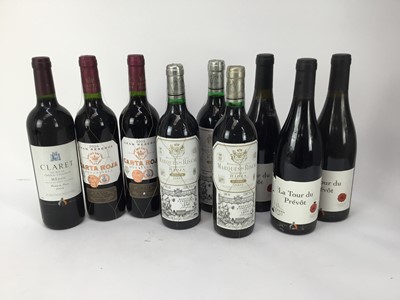 Lot 98 - Wine - nineteen bottles, various to include Marques De Riscal Rioja 2003 and others
