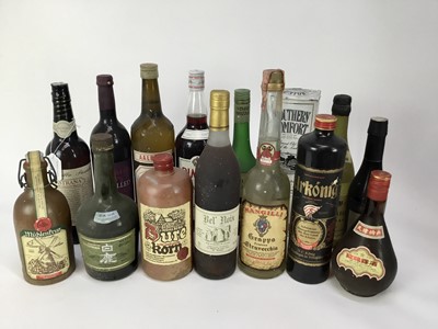 Lot 99 - Fifteen bottles - assorted to include Sherry, Southern Comfort, Grappa and others