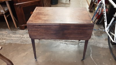 Lot 1309 - Nineteenth century mahogany Pembroke table with end drawer square taper legs