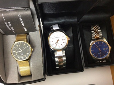 Lot 134 - Large quantity of contemporary wristwatches, mostly boxed