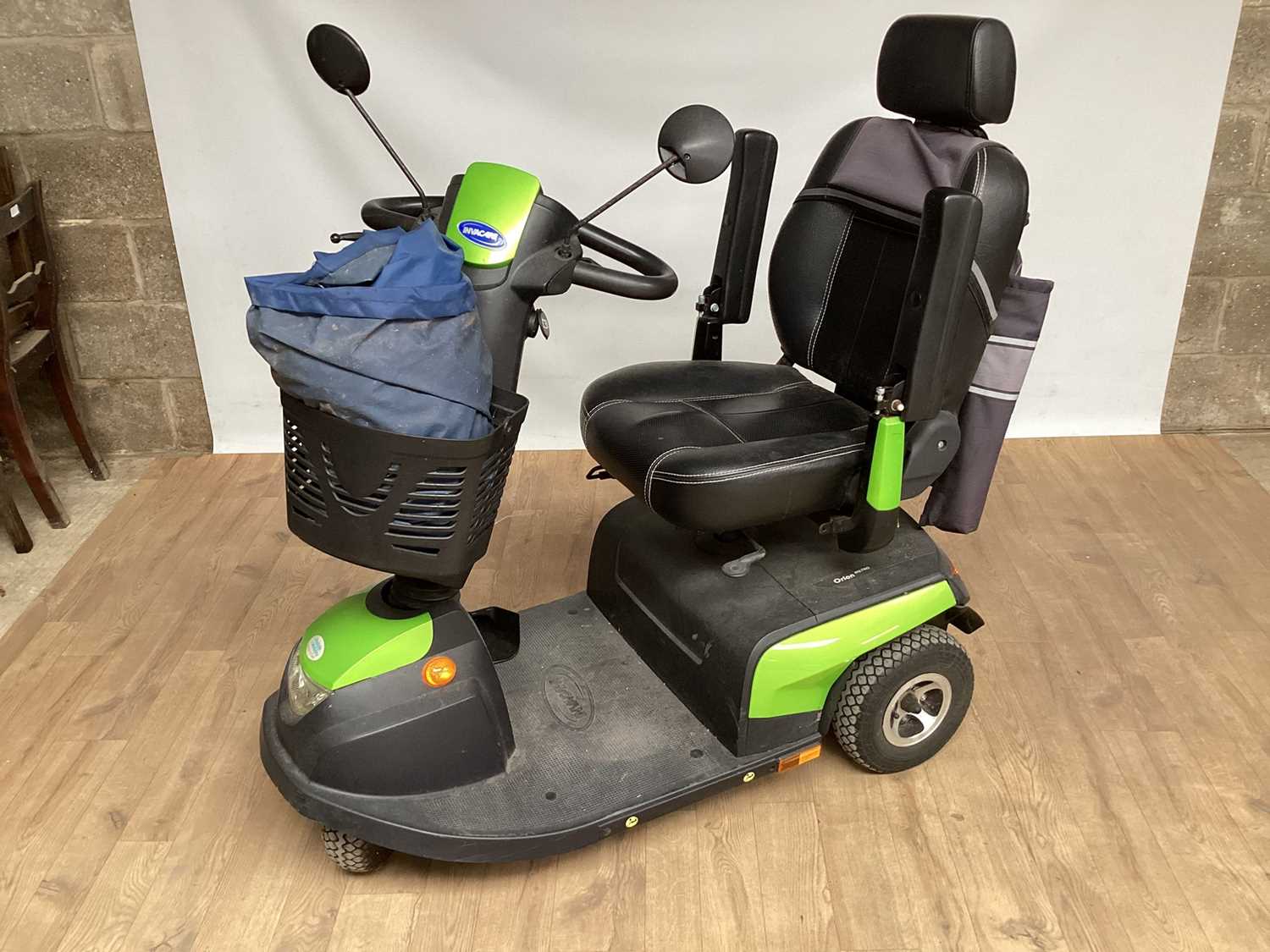 Lot 1313 Invacare mobility scooter with accessories