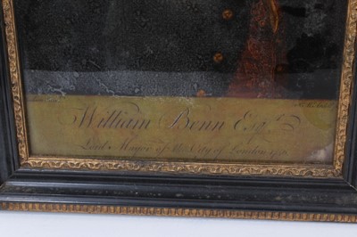 Lot 740 - Two Georgian style reverse prints on glass