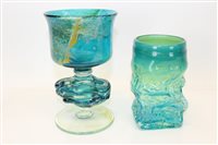 Lot 2108 - Mdina glass goblet / chalice dated 1975 and...