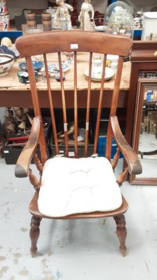 Lot 1328 - Stick back kitchen elbow chair