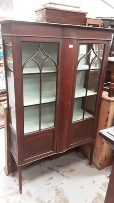 Lot 1343 - Edwardian inlaid mahogany display cabinet