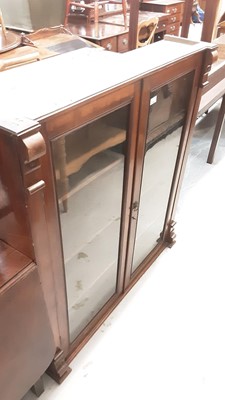 Lot 1351 - Victorian bookcase top with shelved interior enclosed by two glazed doors