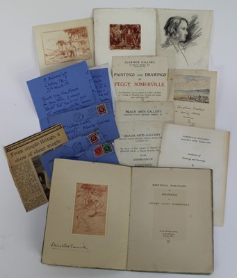 Lot 1299 - Group of Christmas cards and other material relating to Peggy and Stuart Scott Somerville