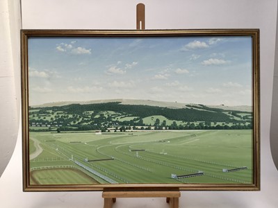 Lot 7 - Andrew Mack (Contemporary) oil on canvas - Cheltenham race course, signed and dated 4. '92, 75cm x 50cm, framed