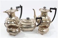 Lot 431 - Late Victorian Silverer five piece tea and...