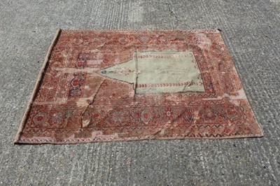 Lot 1486 - Antique prayer rug