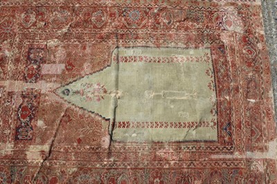 Lot 1486 - Antique prayer rug