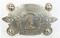 Lot 447 - Edwardian Scottish Silverer belt buckle with...