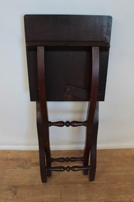 Lot 125 - 19th century mahogany folding hunting table