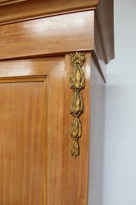 Lot 164 - Pair of satinwood wardrobes