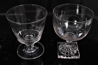 Lot 215 - Group of nine 19th century drinking glasses, of various shapes, including cut and engraved examples