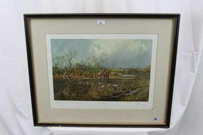 Lot 977 - *John Gregory King (1929-2014) signed limited edition print - East Essex, Sturmer Mere, 92/250, 40cm x 54cm, in glazed frame