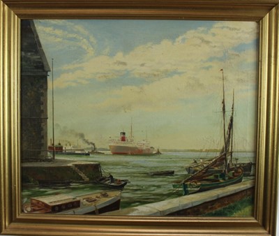 Lot 1218 - Harold Ing (1900-?) oil on canvas - Bawley Bay, Gravesend, Kent, signed, 50cm x 60cm, in gilt frame 
Provenance: Colin Denny Ltd., London