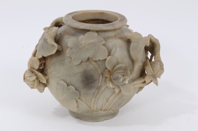 Lot 777 - Antique Chinese carved soapstone pot