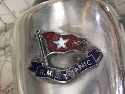 Lot 769 - Titanic Interest - early 20th century silver plated table lighter / cigar lighter