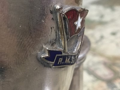 Lot 769 - Titanic Interest - early 20th century silver plated table lighter / cigar lighter