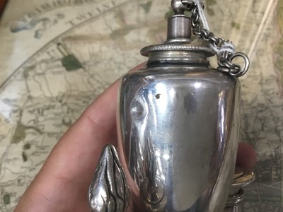 Lot 769 - Titanic Interest - early 20th century silver plated table lighter / cigar lighter