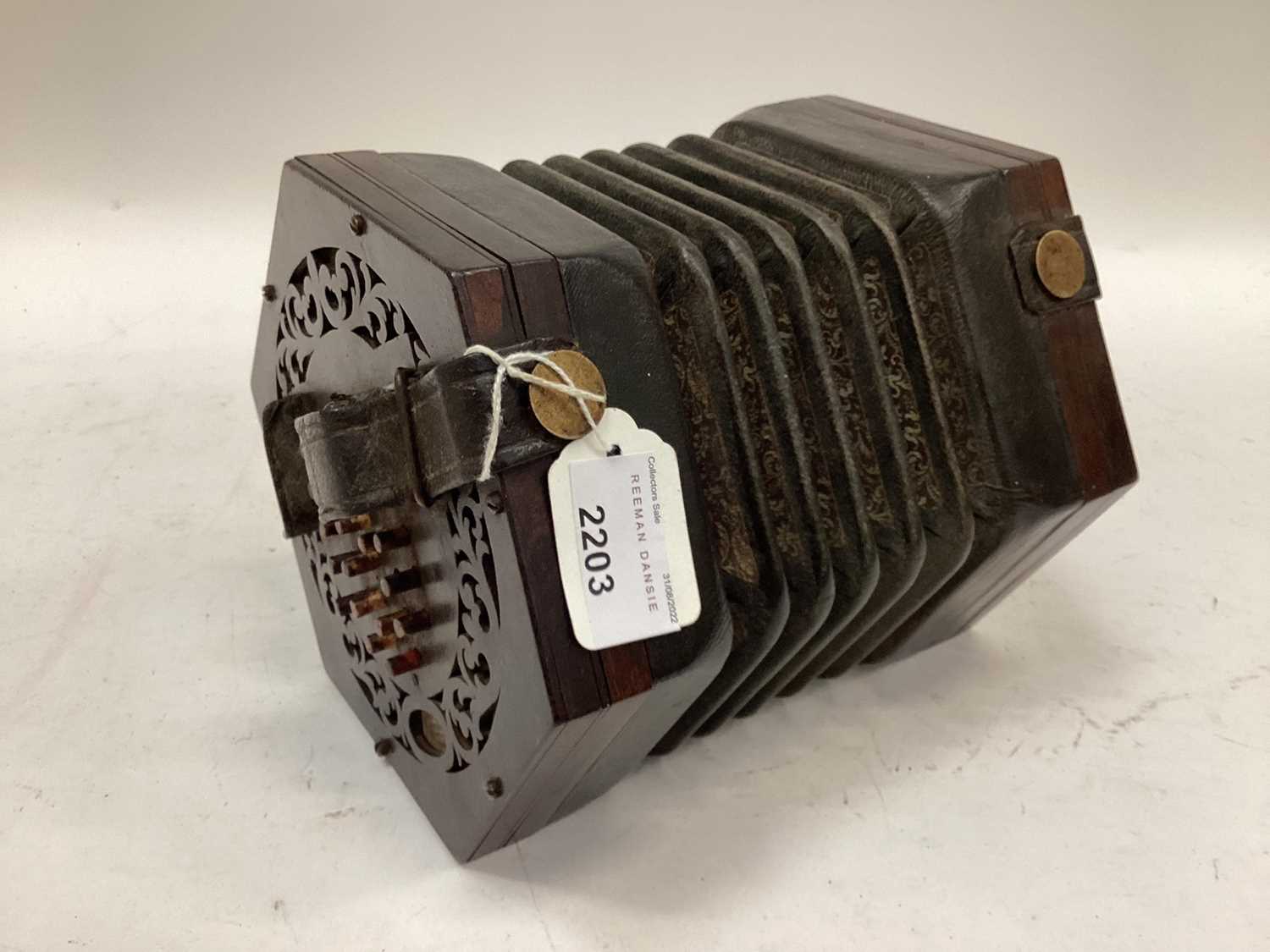 Lot 2203 - Victorian concertina by Wheatstone