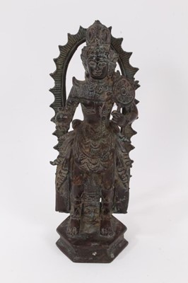 Lot 773 - Indian antique bronze deity figure