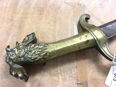 Lot 873 - 19th century French ‘Rooster head’ pioneer sword