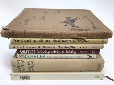 Lot 949 - Snaffles sporting books to include: 'Osses And Obstacles', A Half Century of Memories, Four-Legged Friends and Acquaintances, together with The Harboro' Country by Charles Simpson and others (7)