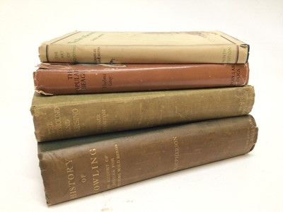 Lot 947 - Four sporting books to include: The Greyhound And Coursing, signed by the author Adair Dighton, A History of Fowling, The Art Of Shooting and The Popular Beagle