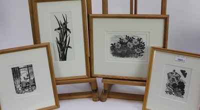 Lot 1043 - Yvonne Skargon (b.1931) three signed limited edition woodcuts and one unsigned