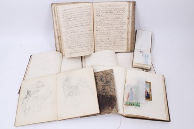 Lot 781 - Good collection of 18th to early 20th century albums and ephemera to include a bound volume of letters from 1757-1762, two early 19th century handwritten journals of fractions, named to Master Andr...