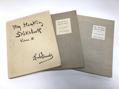 Lot 944 - Lionel Edwards, My Hunting Sketchbook Volume I and two copies of Volume II (3)