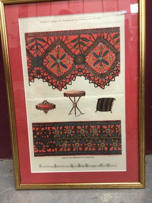 Lot 2083 - 19th century Berlin Woolwork hand-coloured design patterns framed and glazed. I